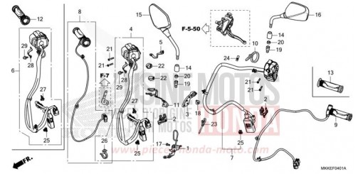 SWITCH/CABLE (CRF1000D/D2/DL/DL2) CRF1000D2K de 2019